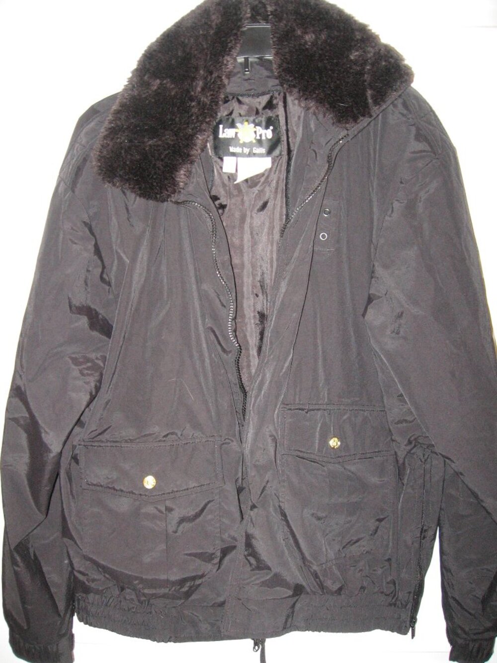 Galls Law Pro Insulated Black Patrol Jacket Men's Large Black w/ Acrylic Collar
